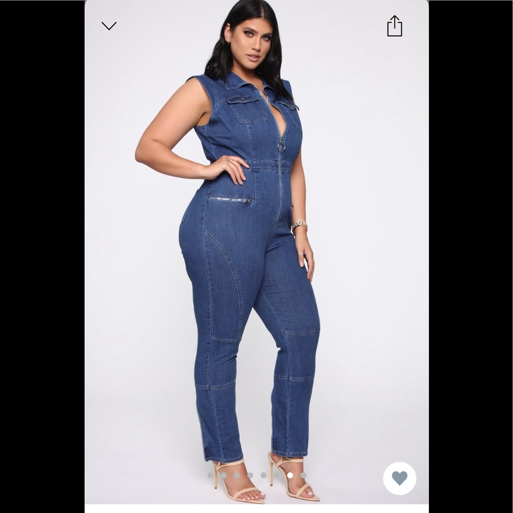 (NWT) Plus Denim Jumpsuit